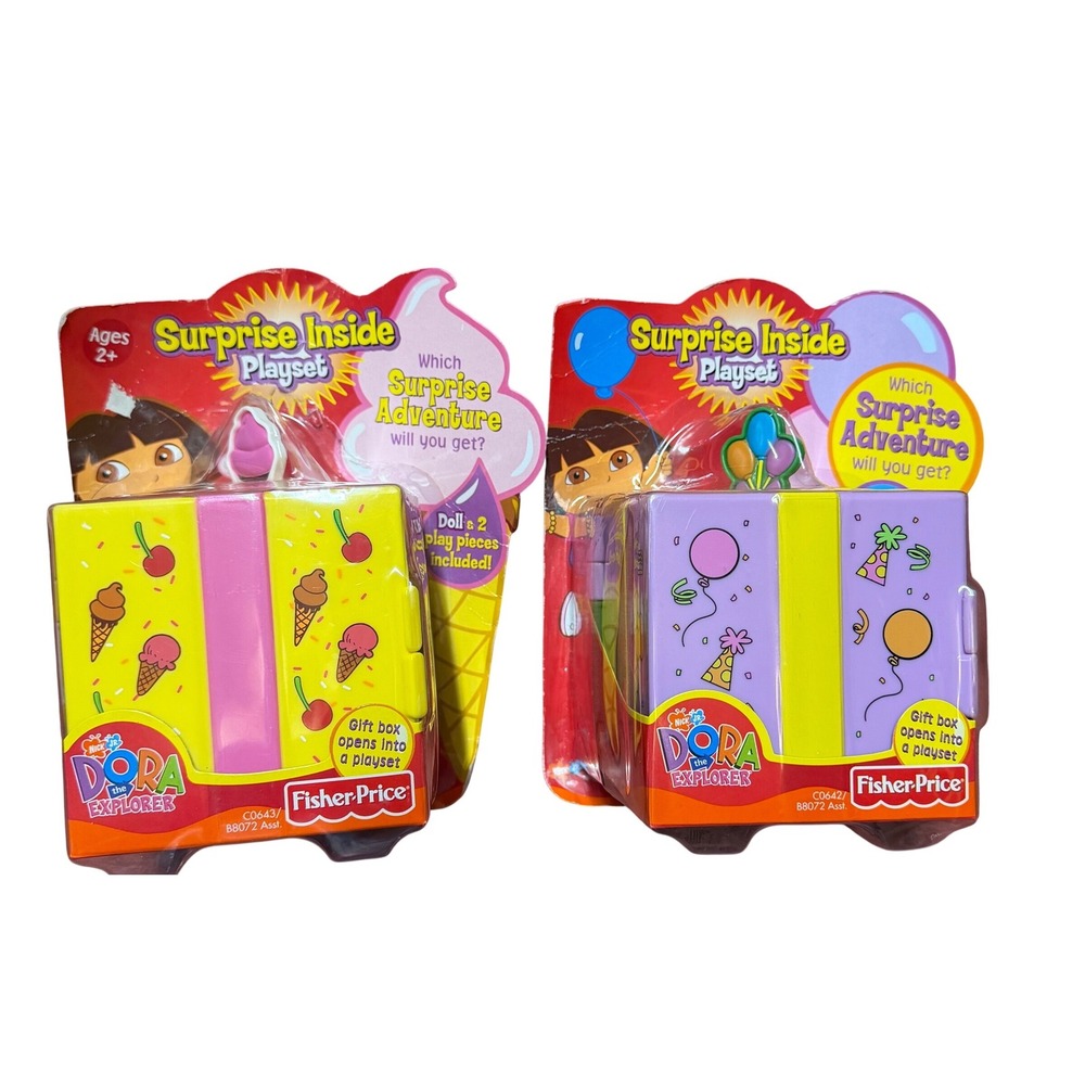 Fisher-Price Dora the Explorer Surprise Inside Playset Lot of 2 \ 2003